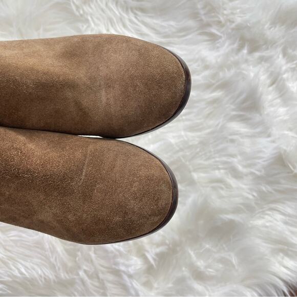 Madewell | Womens The Cait Ankle Boot Bootie Suede & Leather Brown & Tan Pointed - Picture 6 of 8